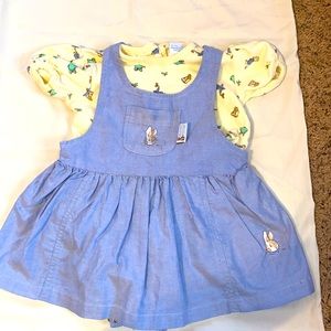 Beatrix Potter Collection 2 piece dress outfit 12-18 months